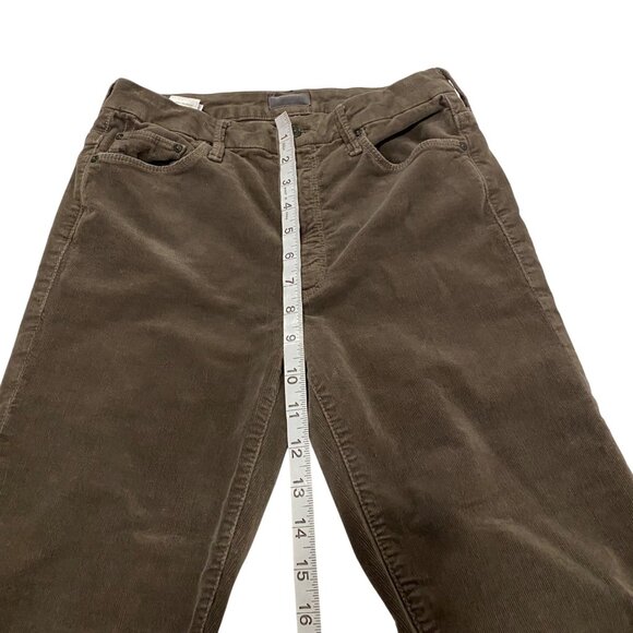 Mother High Waisted Looker Ankle Chew Corduroy Jeans in Taupe Size 26 - Picture 14 of 15